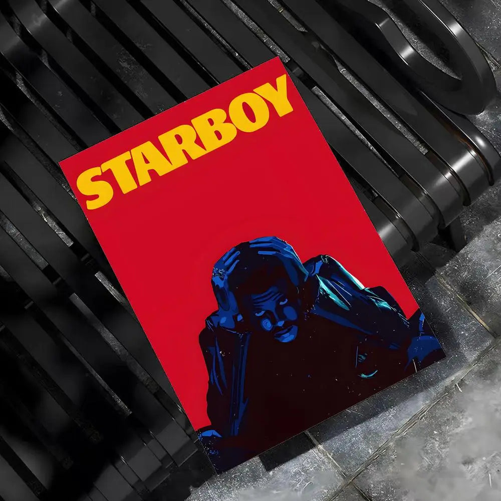Music Album T-The Weeknd Hip Hop Poster Wall Art Poster Sticker for Living Room Bedroom Bar Home Decor Mural Painting Decoration