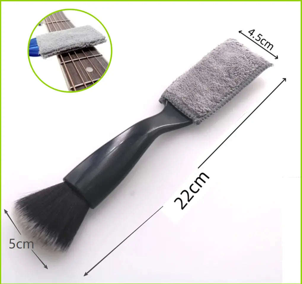 1PCS Double-Headed Guitar Cleaning Brush - Dust Brush for Guitar Care String & Fretboard Musical Instrument Care Tool
