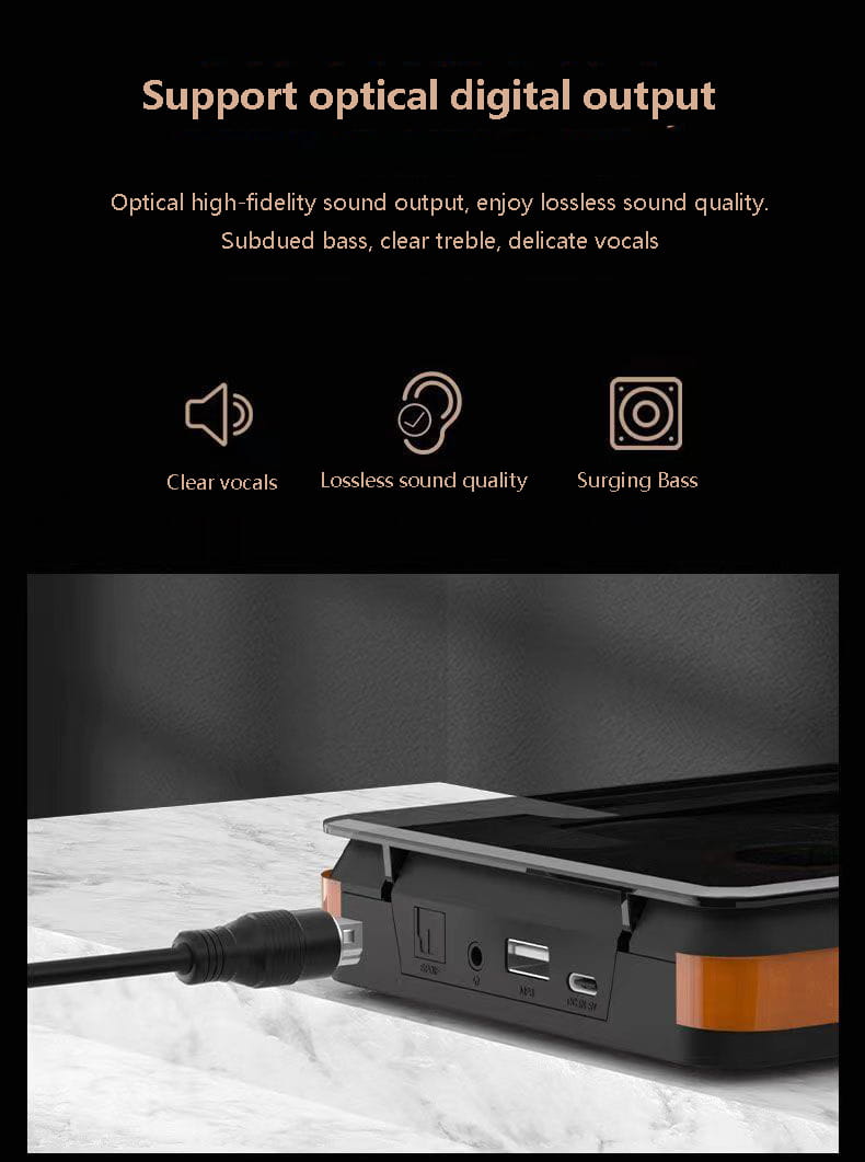 Wooden HIFI CD Player Bluetooth 5.1 Digital Optical Output USB Lossless Playback Wooden CD Music Player Infrared Remote Control