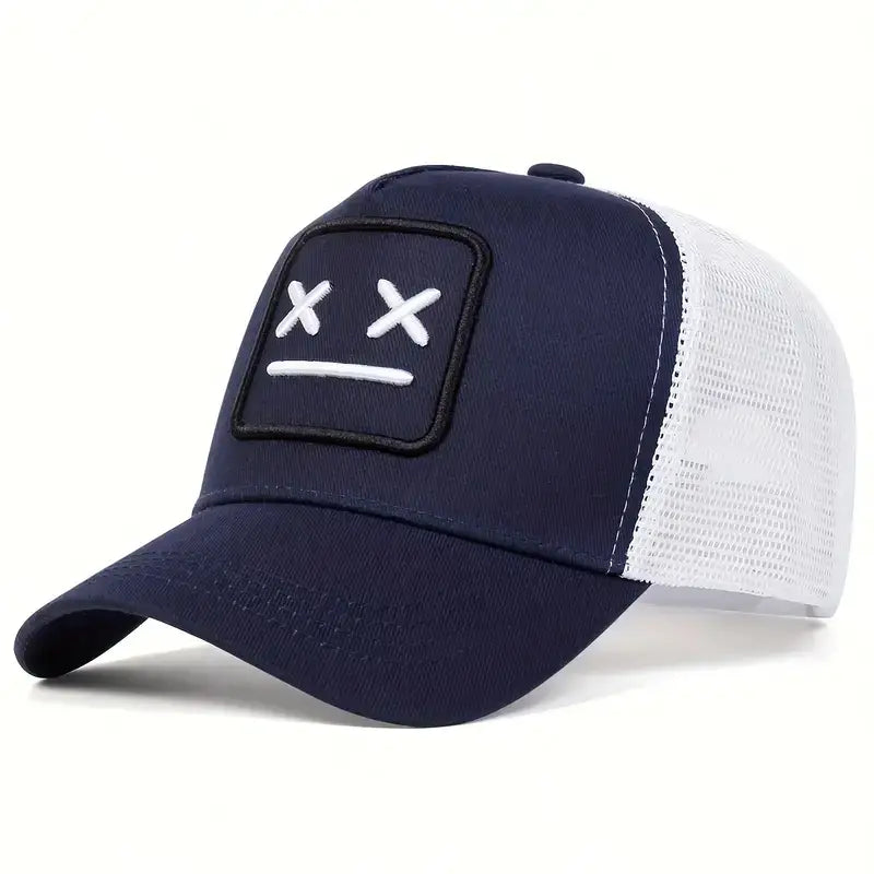 Fashion Robot Embroidered Baseball Hat for Men and Women Hip Hop Spring and Autumn Outdoor Adjustable Casual Hat Sunscreen Hat