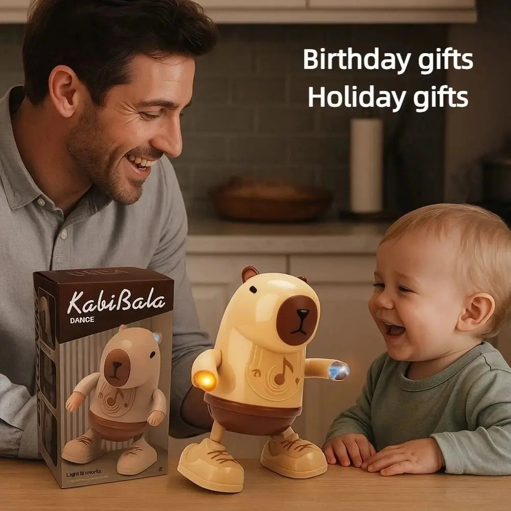 Singing Dance Electric Capybara Toys Left Right Dance Swinging Hands Capybara Dancing Toy Durable with Music Lighting