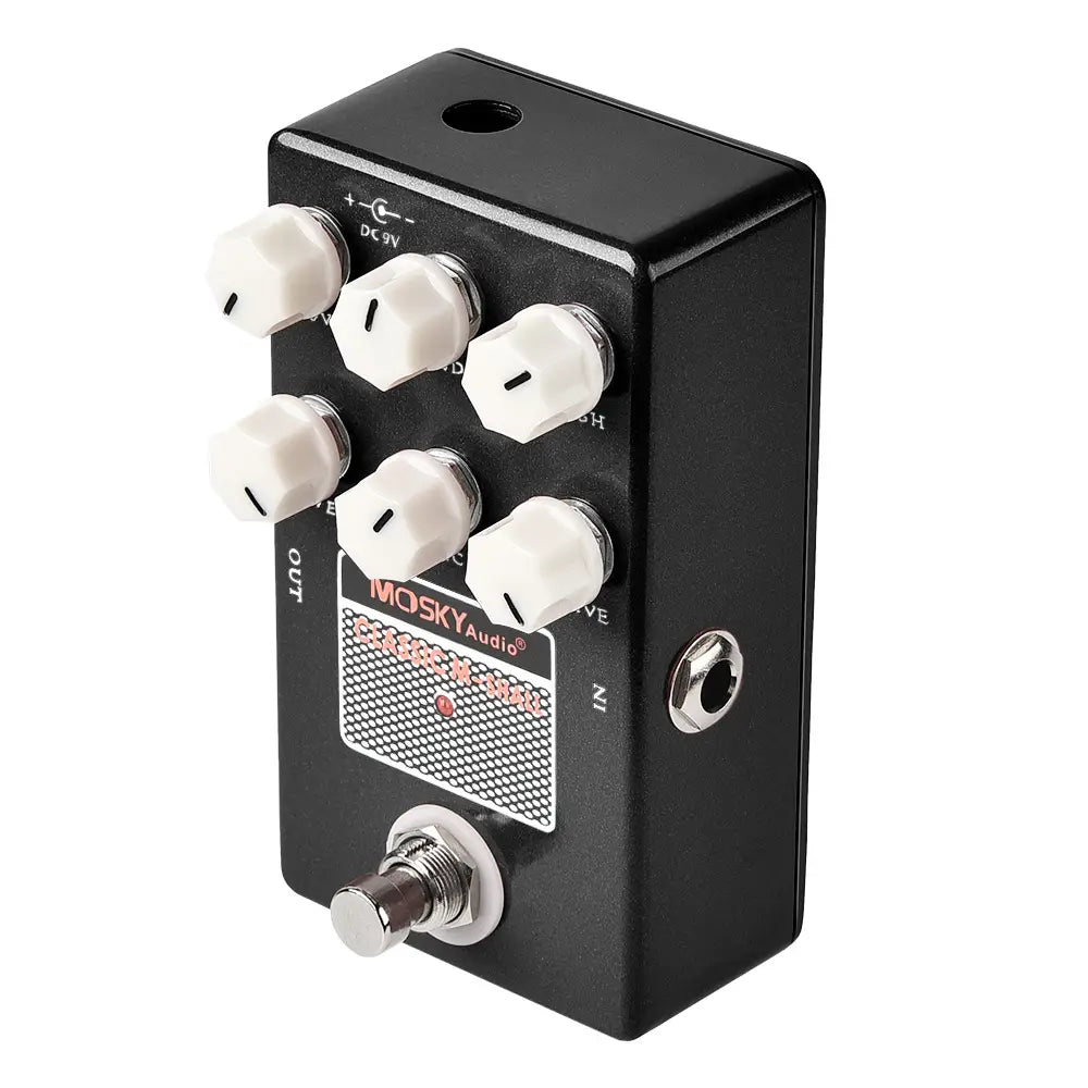 Mosky Classic M-Shall Amp Simulator Guitar Pedal - 3-Band Active EQ,Speaker Simulation,Drive/Level/Voice Control for Guitar/Bass
