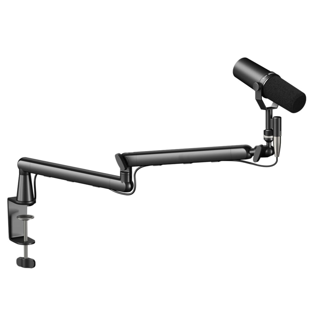 Professional Studio Low Profile Mic Arm with Extended Riser Cable Management Adjustable Microphone Stand for SM7B MV7 AM8 K688