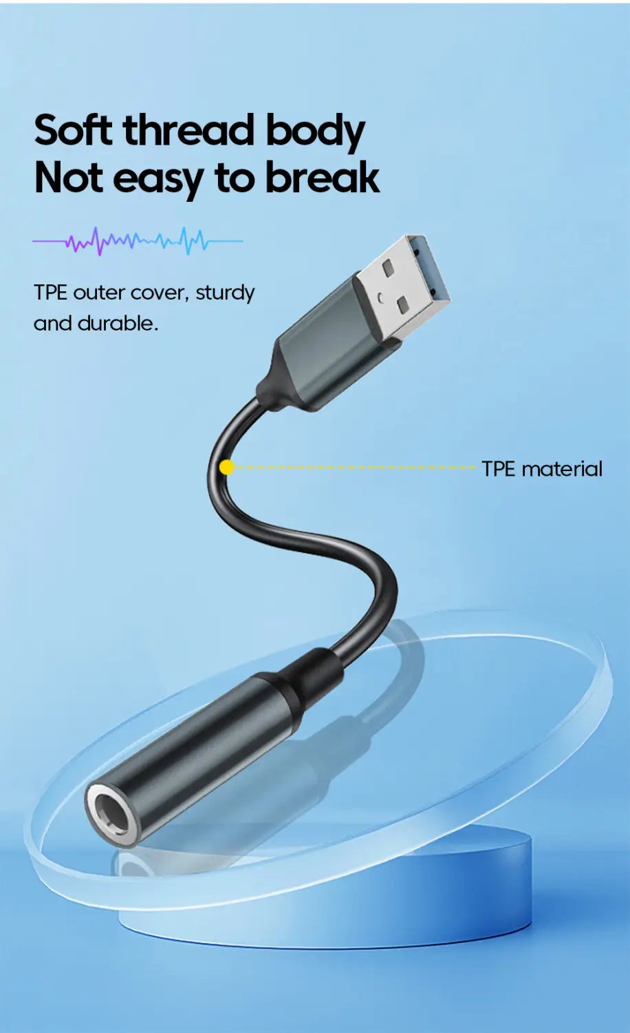 Olaf USB to 3.5mm Audio Jack Adapter USB to 3.5mm Headset/Microphone USB to 3.5 Jack Adapter External Stereo Sound Card For PC