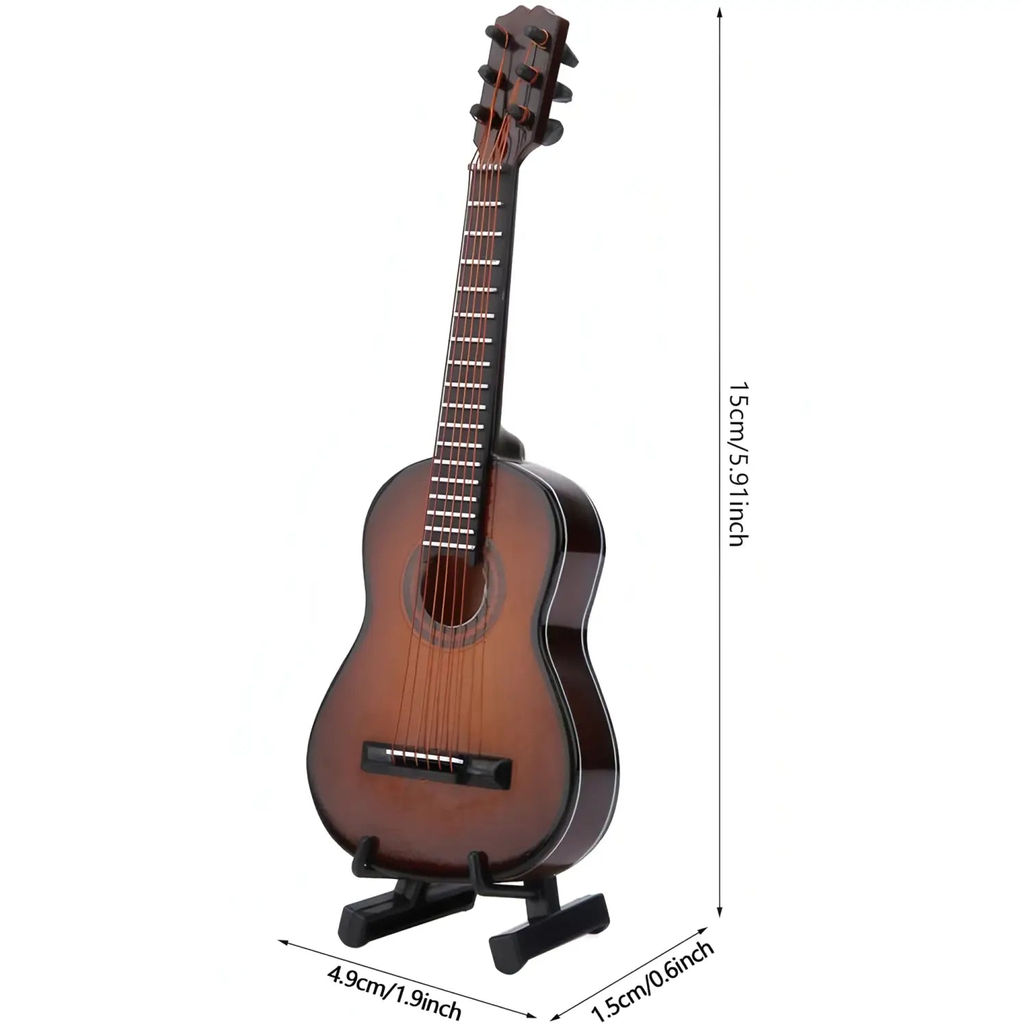 Wooden Miniature Guitar Model with Stand Modern Simple Mini Musical Ornaments Craft Home Desk Decoration for Home Display Decor