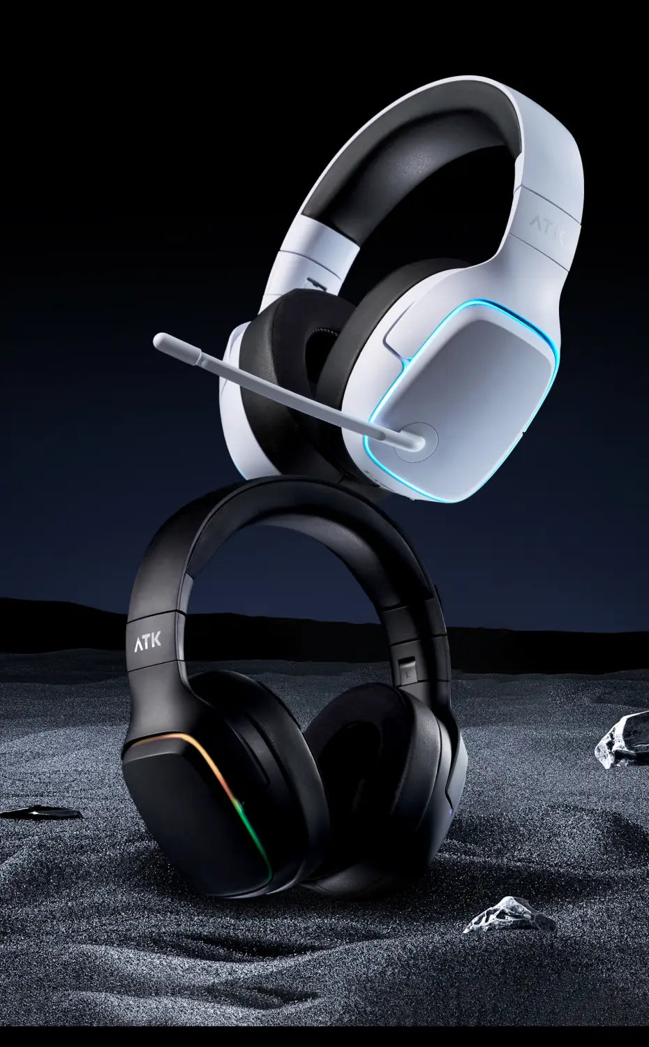 ATK N9 2.4GHz Wireless Gaming Headset with Mic for PS5 PS4 PC Mac Playstation Bluetooth Gaming headphone with Microphone