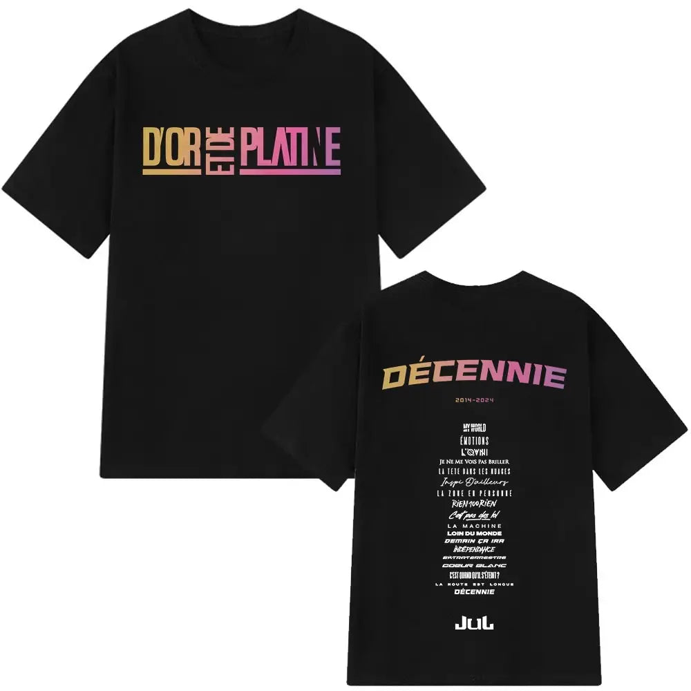 Rapper Jul Graphic Vintage T-shirt Man Woman Fashion Hip-hop T Shirt 2026 Summer New Short-sleeved Cotton Aesthetic T-shirts