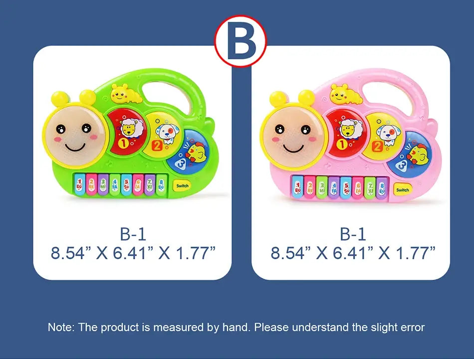 Baby Musical Toy with Animal Sound Kids Piano Keyboard Electric Flashing Music Instrument Early Educational Toys for Children