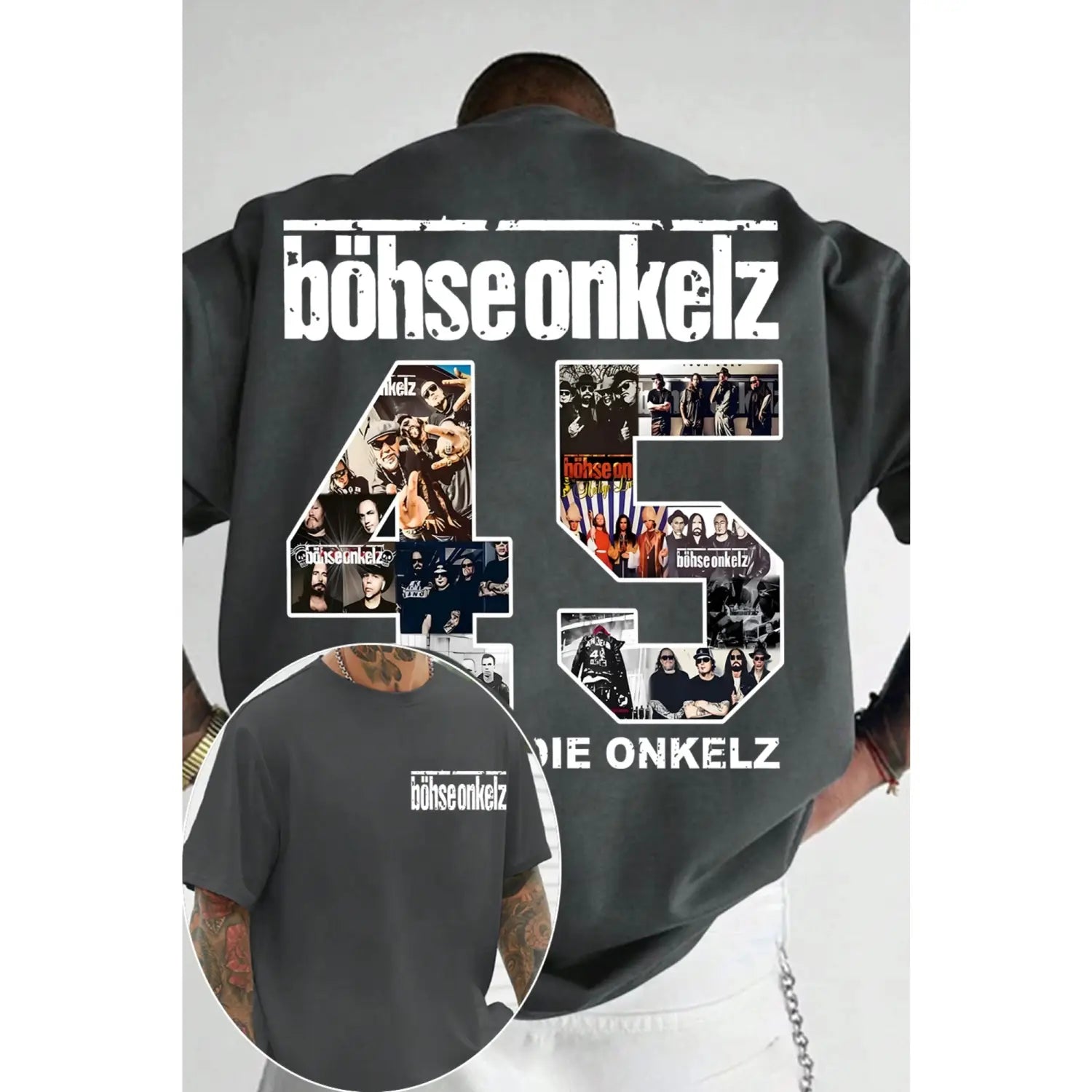 Rapper BÖHSE ONKELZ Graphic T-shirt for Men Women Hip Hop Fashion Pop Music T Shirt Male Casual Vintage Tshirt Streetwear