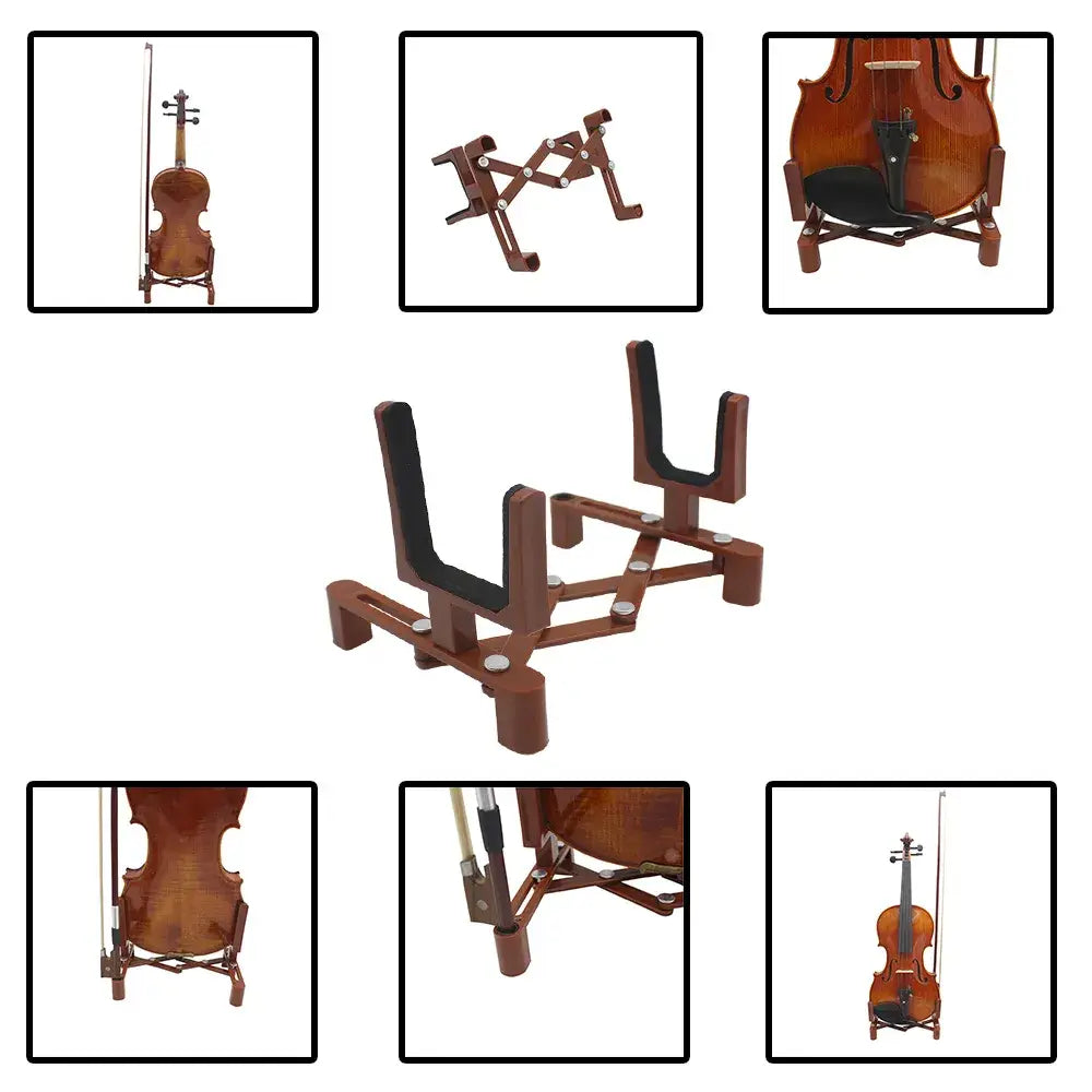Adjustable Violin Stand Holder Portable Retractable Foldable Fiddle Bracket Sponge Pad Stringed Musical Instrument Violin Parts
