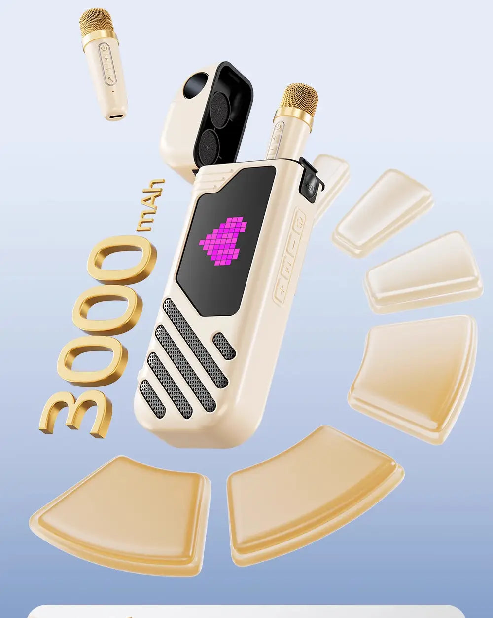 Kinglucky K18 pro Portable Karaoke Party Speaker with Wireless Microphone Bluetooth 5.0 Speakers Big Powerful Sound