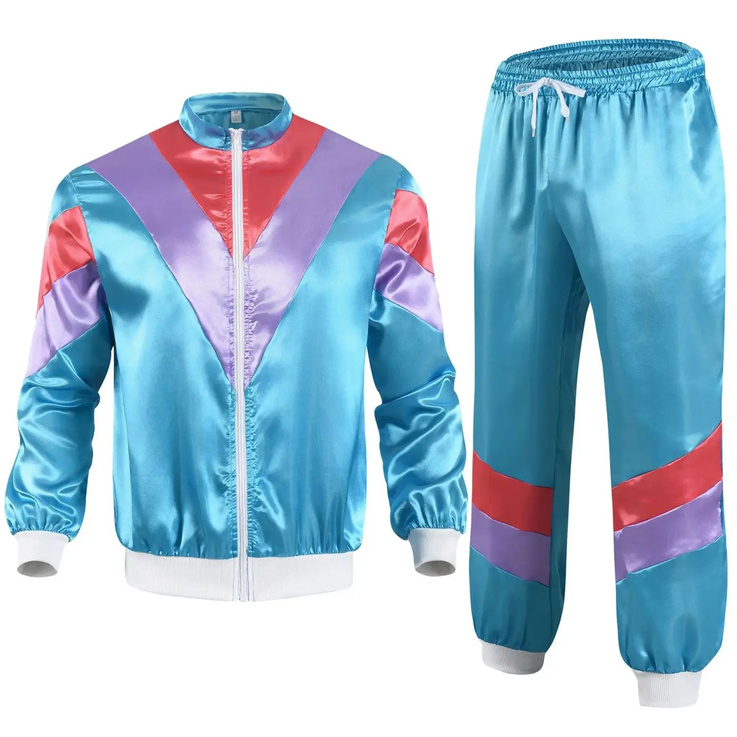 Men’s 80s Tracksuit Vintage Hip Hop Windbreaker 80s Disco Tracksuit 90s Shell Suit outfits