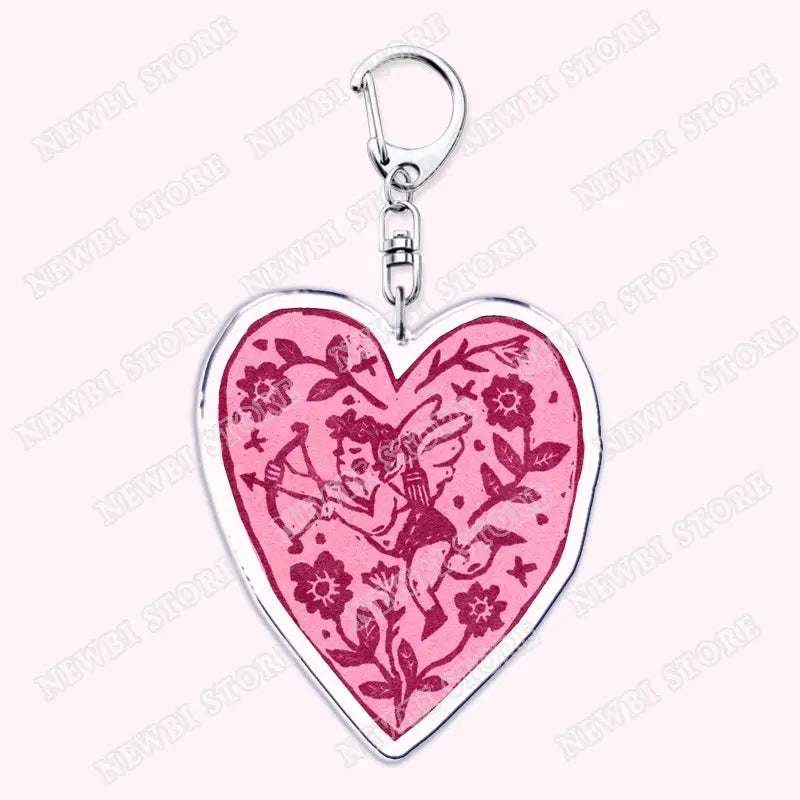 Aesthetic Coquette Pink Keychains for Womens Accessories Ribbon Hot Girl Book Club Bow Flowers Keyrings Friends Lovers Gifts