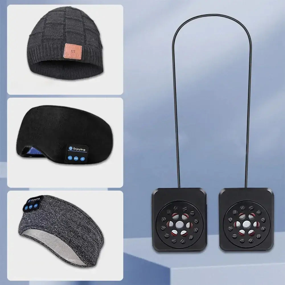 Music Beanie With Light Wireless 5.3 Stereo Bluetooth Hat Movement Module Headphones USB Rechargeable Caps Unique Tech Gifts