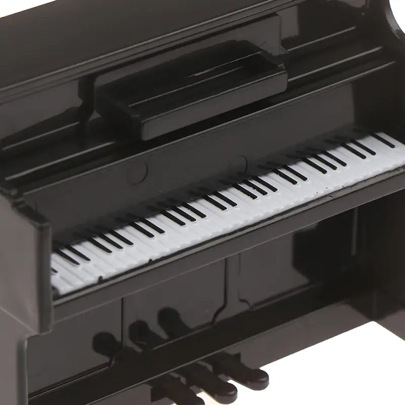 1/12 Dollhouse Miniature Accessories Mini Wooden Grand Piano with Stool Simulation Musical Instrument Model Toy Doll House Decor