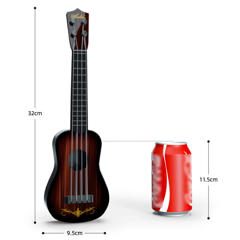 12.6 inches Children Guitar Toy Can Be Used To Play Elementary Instruments With Paddles Simulating Yukrili Music Toys
