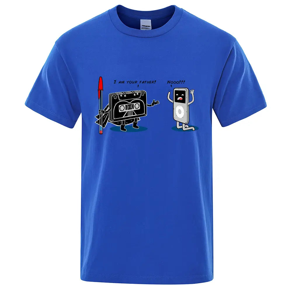 Funny Music Player Male Tops Summer Loose T-Shirt Cotton Crewneck T-Shirt Hip Hop Tee Clothes High Quality T-Shirts Man New