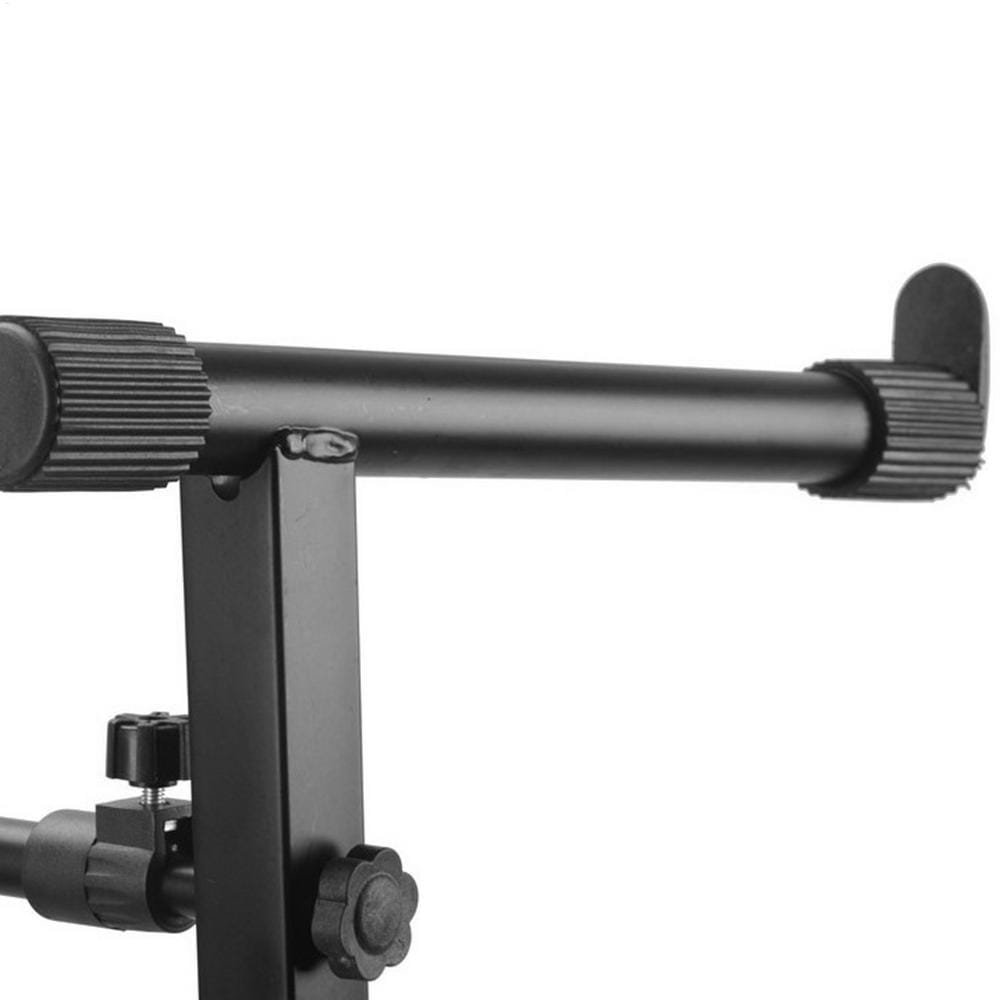 Double Keyboard Stand X Shaped Digital Piano Display Holder Sturdy Musical Performance Rack With Locking Straps Heavy Duty