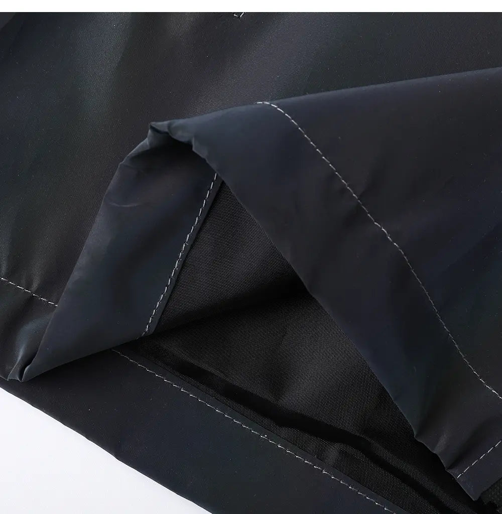 Men Reflective Jacket Gradient Colorful Hip-hop Streetwear Night Outdoor Hooded Windproof Coats Fashion Dance Skateboard Clothes