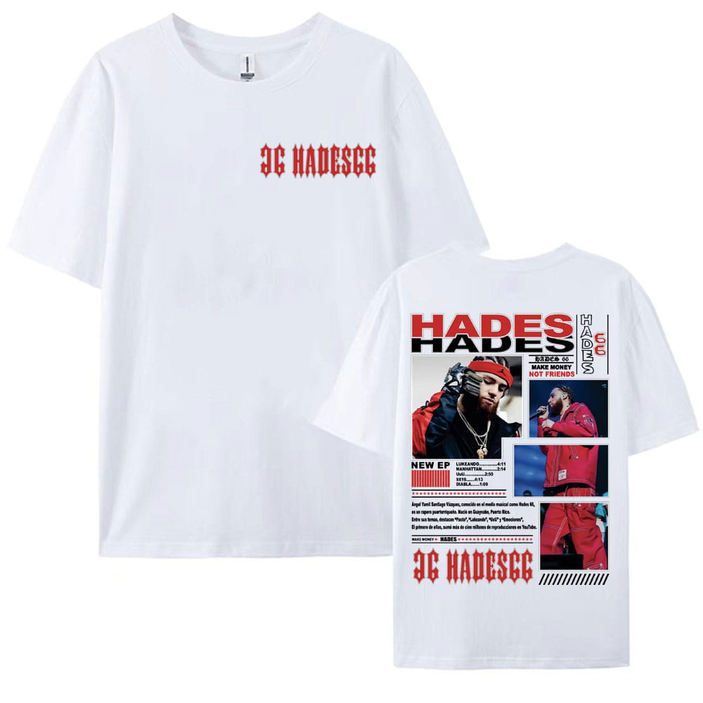 Rapper Hades 66 Make Money Not Friends 2025 Tour Graphic T Shirts for Men Women Vintage Hip Hop Street Short Sleeve T-shirt Tops