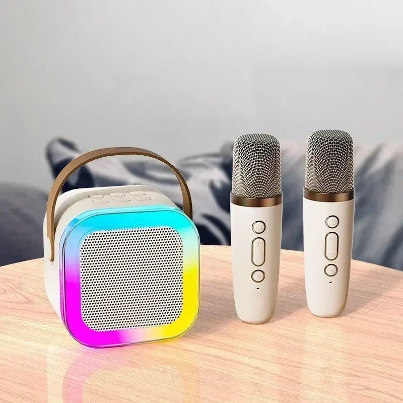 Hot sales K12 Karaoke Microphone KTV with 2 Wireless Microphones for Home Bluetooth 5.3 PA Speaker Singing Children’s Gifts