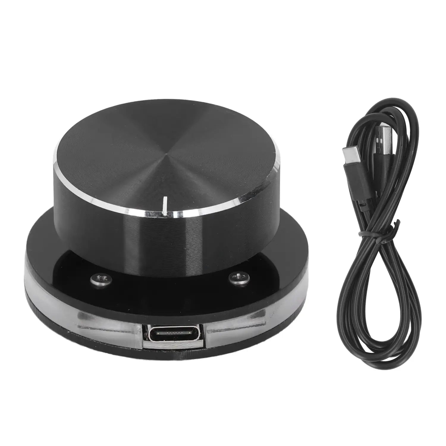 USB Volume Control Knob Versatile Professional External Media Adjustment Controller 360 Degree Rotating Plug and Play for PC