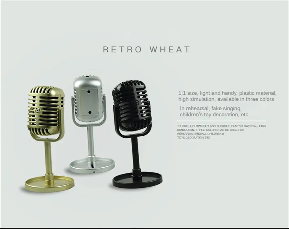 Simulation Classic Retro Dynamic Vocal Microphone Vintage Style Mic Universal Stand For Live Performanc Karaoke Studio Recording