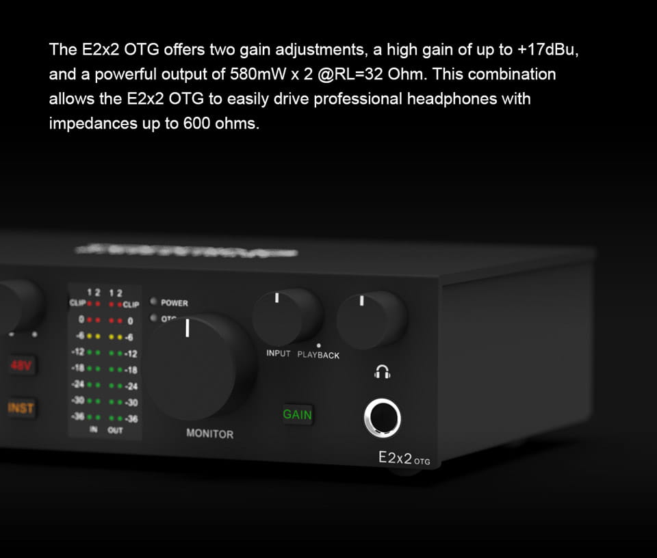 NEW TOPPING E2x2 OTG Professional audio interface 2 in 2 out sound card 8 DAW and 6 LoopBack channels SPDIF output expansion