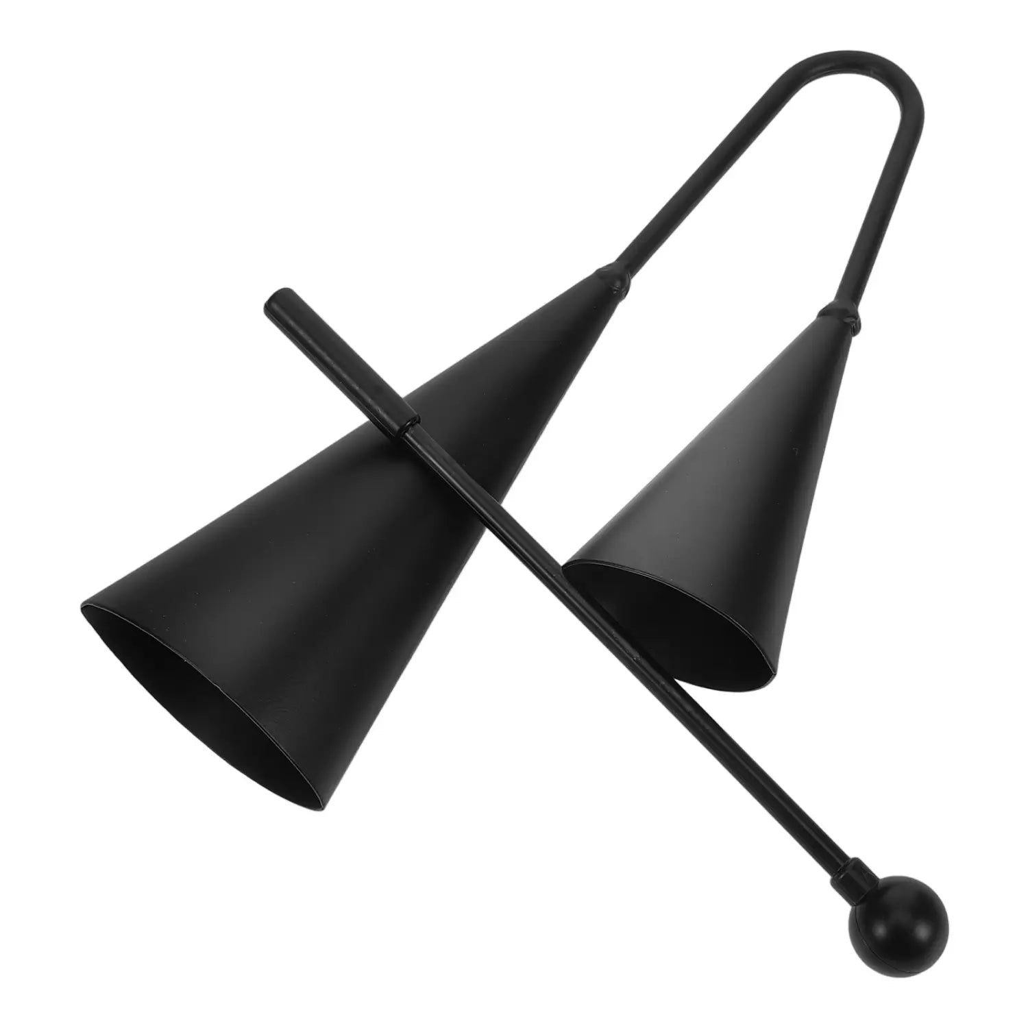 Double Trumpet Metal Cowbell Agogo Bells High Low Pitch Percussion Instrument Stick Children Sporting Noise Makers Musical