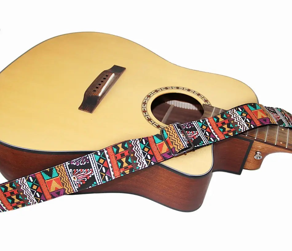 New High Quality Cotton Guitar Strap Acoustic Guitar Strap Electric Bass Guitar Strap Adjustable Length Widen 6.2 Cm