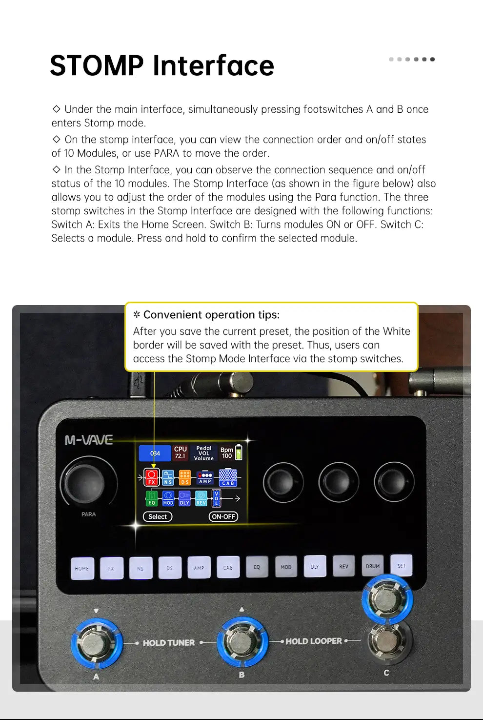 M-VAVE MK-20 Multi-Effects Processor for Guitar and Bass with Drum Machine Tuner Looper Amp Simulator USB Audio Interface
