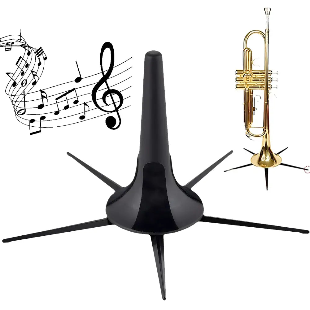 5 Legs Foldable Trumpet Stand Waterproof Portable Placement Rack Trumpet Black Bracket Woodwind Musical Instrument Accessories