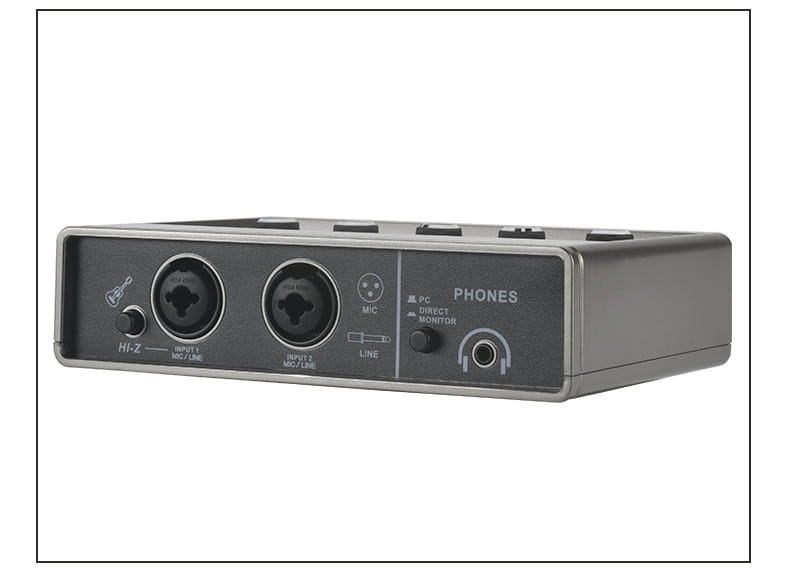 TEYUN Echo Effects 2 Input Audio Interface PC Studio Recording for Electric Guitar External Sound Card 48V Live Podcast Q-16