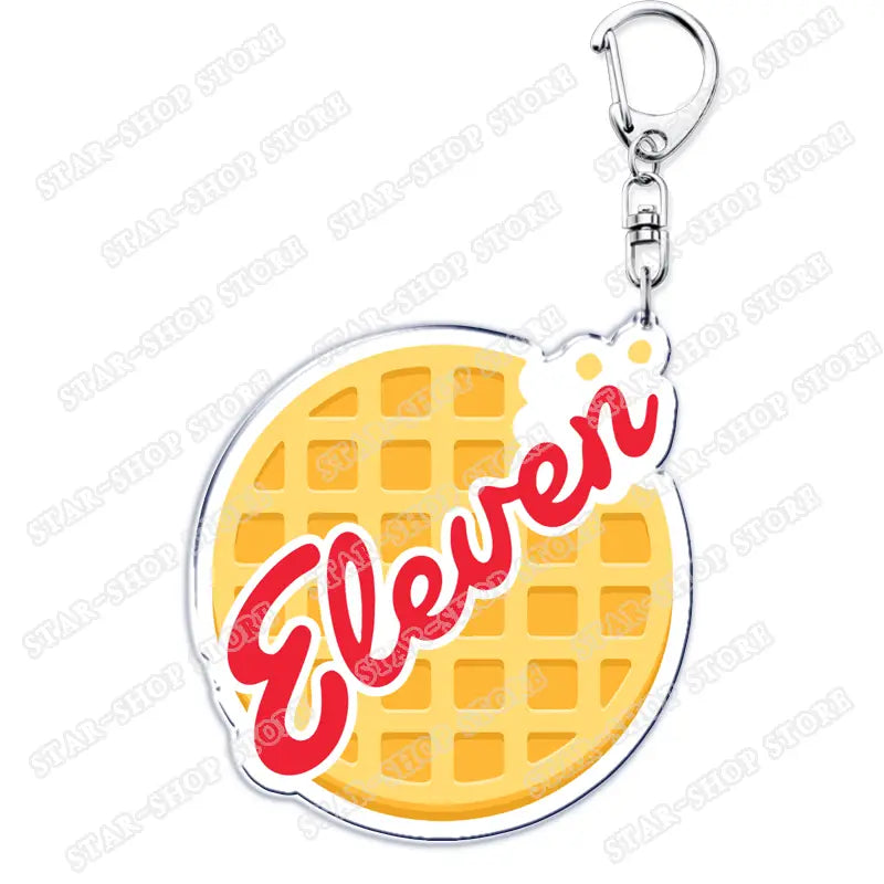 Hot TV Show Elements Keychain Accessories Bag Stuck in The Upside Down Will Byers Eleven Mike Jim Keyrings Jewelry Fans Gifts