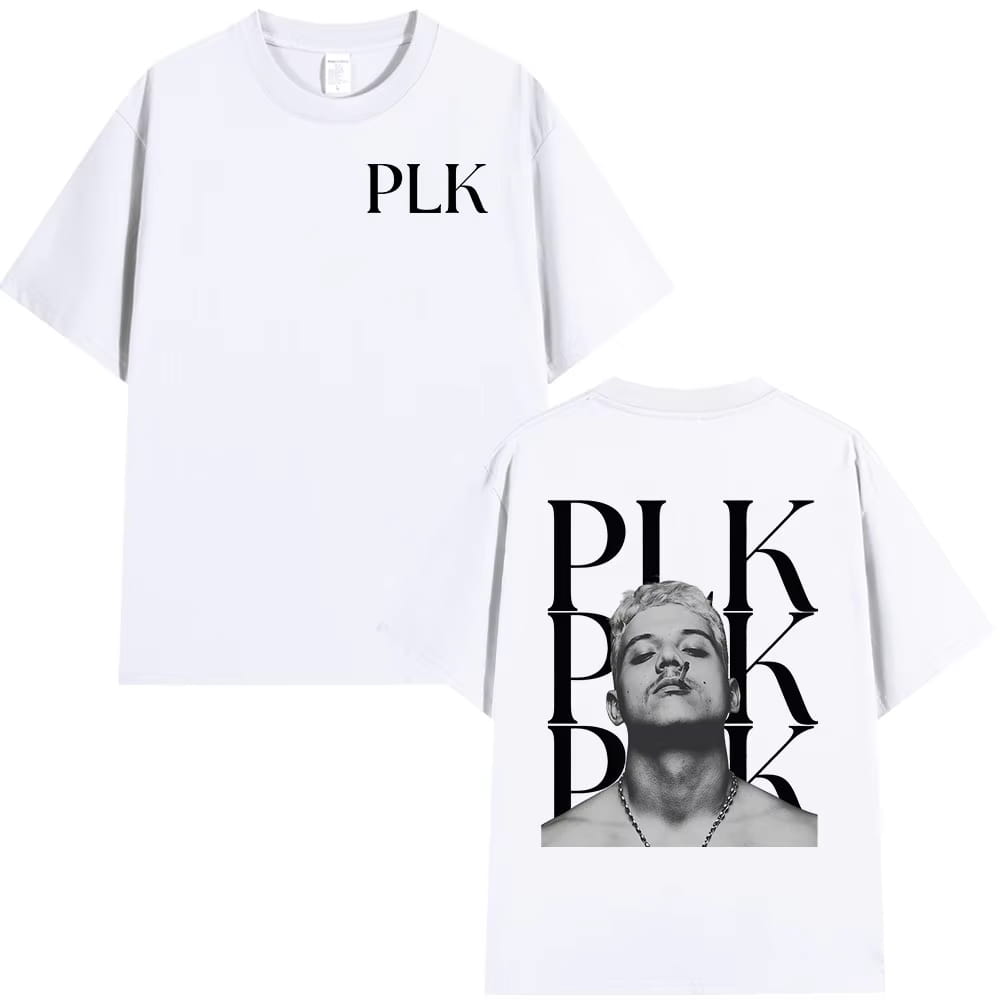 Rapper PLK portrait graphics music Tshirt Men women 2026 New Summer Hip hop unisex ventilate Short sleeve shirt fan gifts