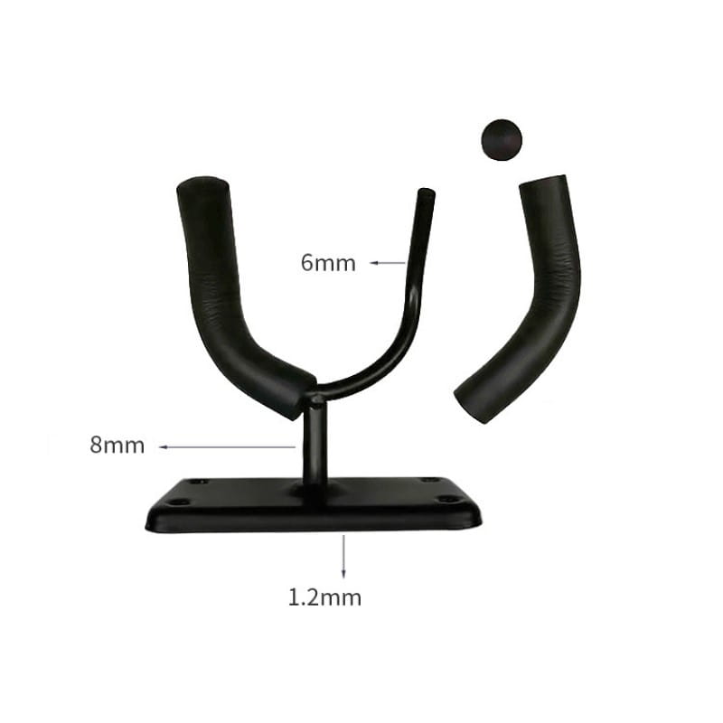 Guitar Wall Mount Hook Holder Racks Violin Hanger Stand Rack Bracket Display for Guitar Bass Skateboarding Easy To Install + Screw