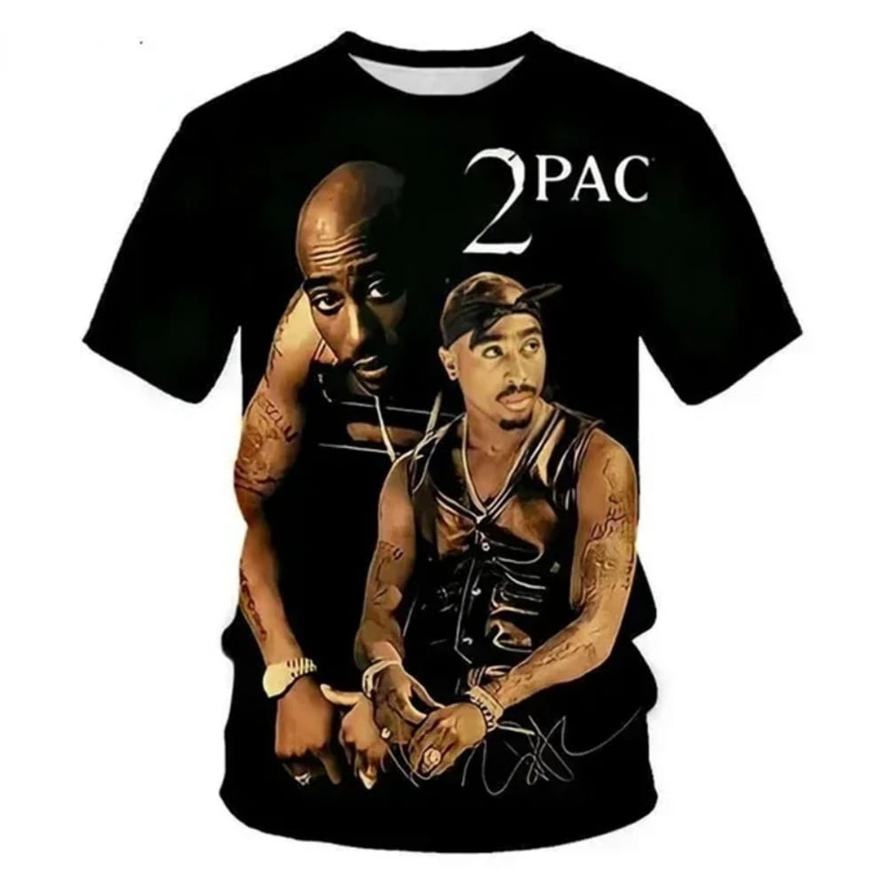New T-Shirt Harajuku Men T-Shirt Fashion 2pac Graphic T Shirts Hip Hop Men’s T-Shirts Summer Tops T-Shirts Man Designer Clothes