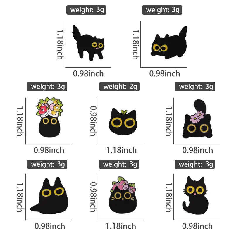 Black Cat Music Enamel Pin Animal Cute Musical Instrument Notes Piano Brooch Badge Friends Gift Wholesale Backpack Accessories