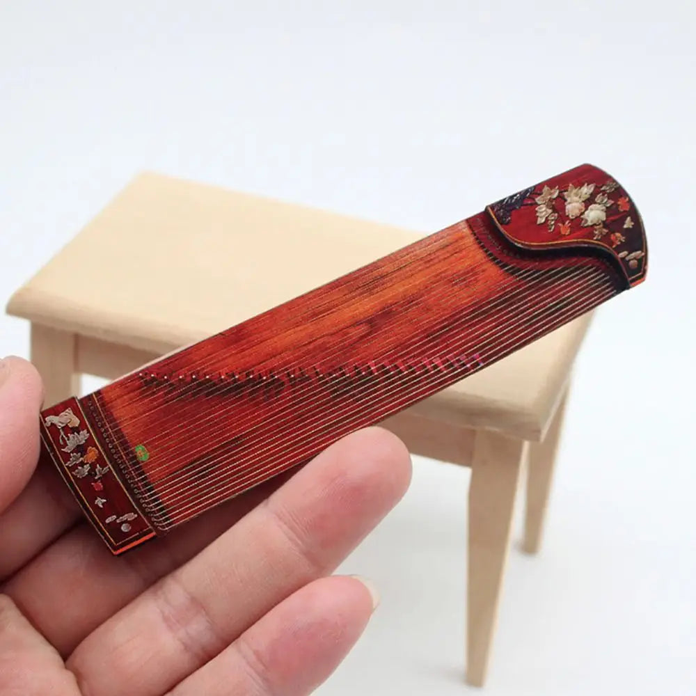 Hot Sale Wood Dollhouse Musical Instruments Courtesan Pattern 1/6 1/12 Chinese Classical Instrument Playing House Scene Model