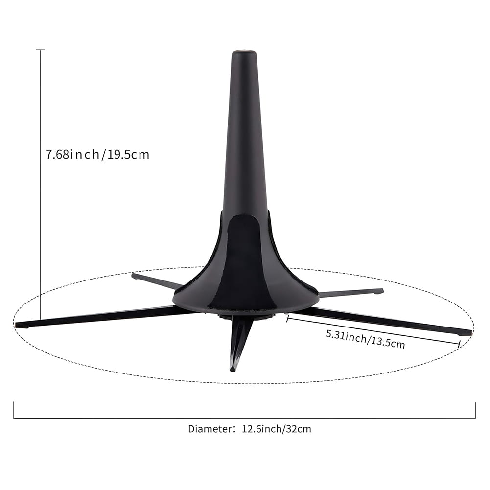 5 Legs Foldable Trumpet Stand Waterproof Portable Placement Rack Trumpet Black Bracket Woodwind Musical Instrument Accessories