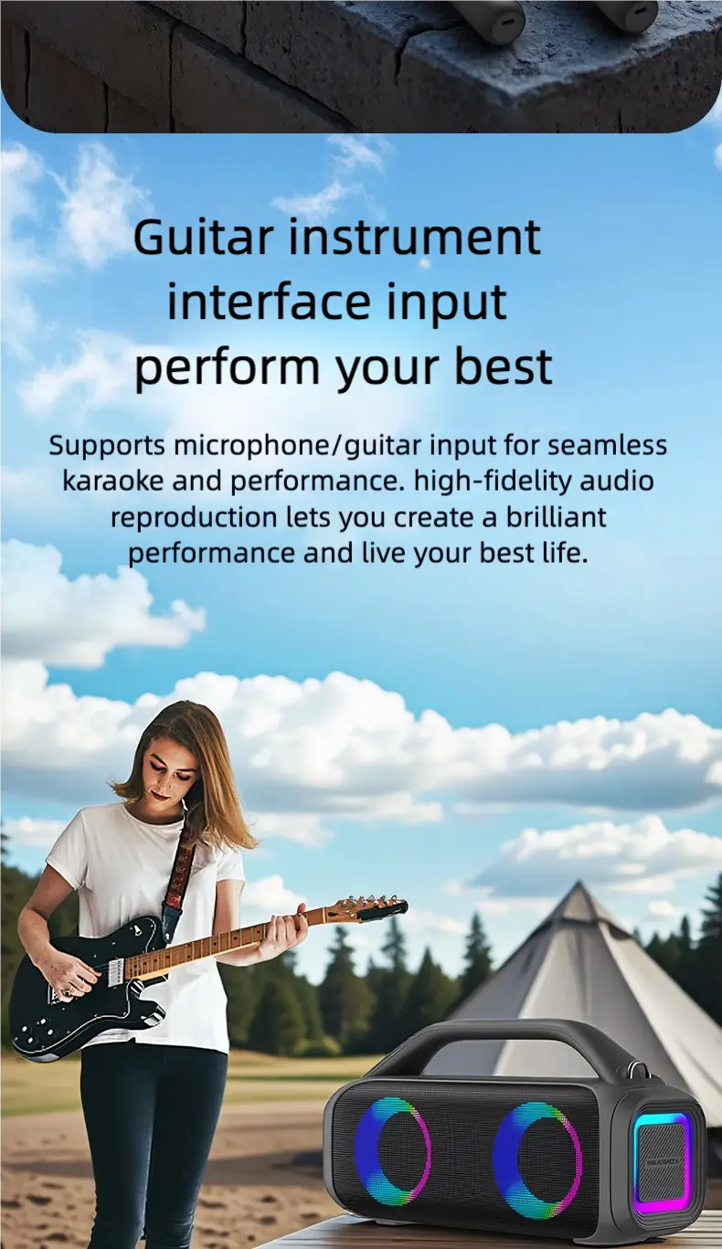 Karaoke Machine for Adults Portable Bluetooth Speaker with 2 Wireless Microphones Portable PA System with Disco Lights
