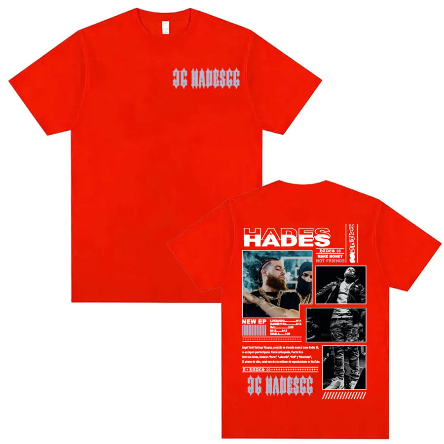 Rapper Hades 66 Make Money Not Friends Album Cover T Shirts Men Women Fashion Hip Hop Pop Music Short Sleeve 100% Cotton T-shirt
