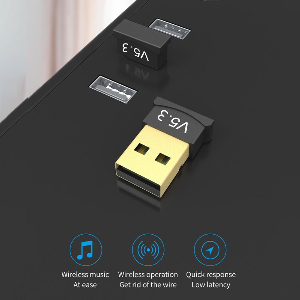 Wireless USB Bluetooth 5.3 Adapter Bluetooth 5.3 Transmitte Music Receiver Adaptador for Computer PC Laptop Earphone Mini S F8S1
