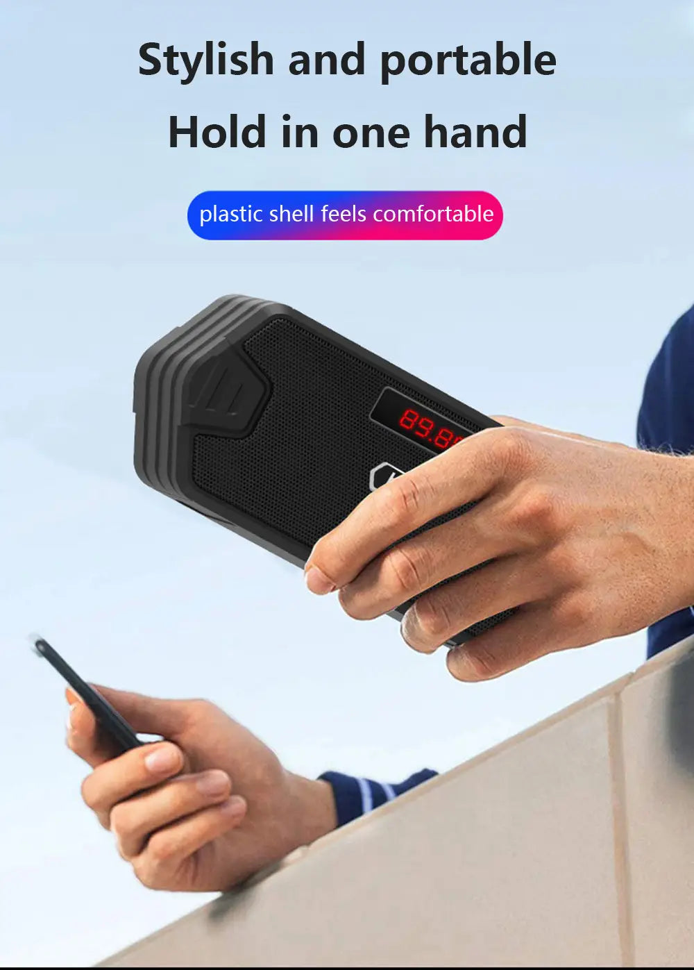 Bass Hifi Outdoor Portable Aux Wireless Bluetooth Speaker Radio FM Receiver Music Sound Box Subwoofer Mp3 Altavoces Bocina Audio