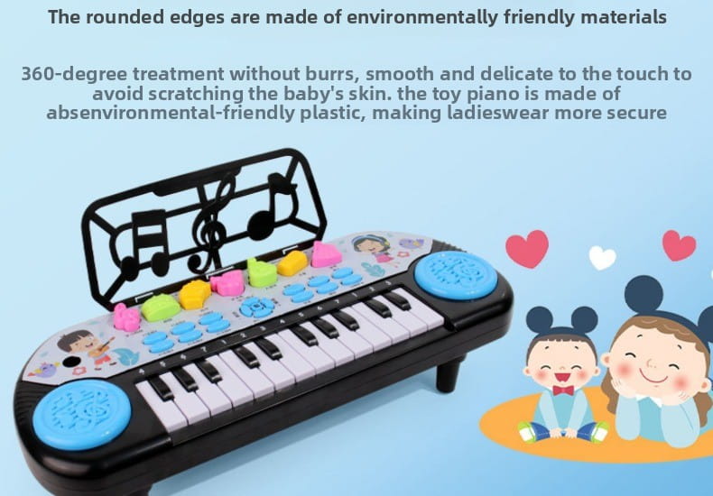 24 Keys Piano Keyboard Interactive Learning Toy with Demo Song Musical Gift for Kids Ages 3-6 Early Education Tool Birthday Gift