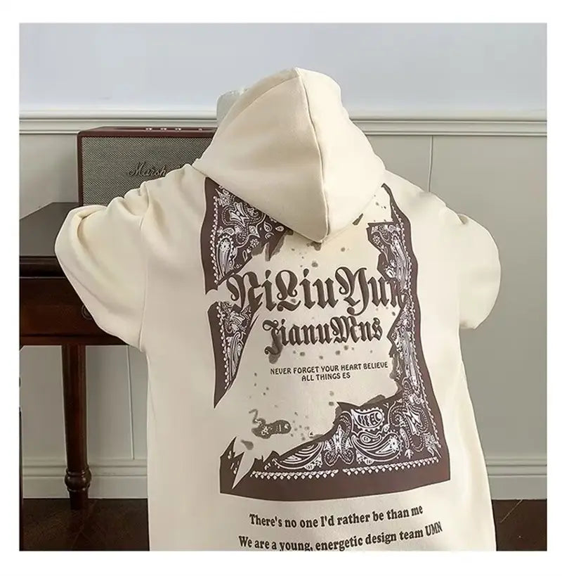 2026 New Hip Hop Graphic Hoodies For Men Harajuku Goth Fashion Fleece Pullover Hoody Y2K Vintage Streetwear Hooded Sweatshirts