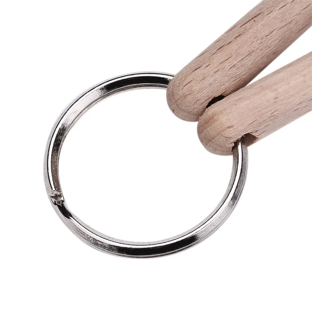 Small Drum Sticks Keychain Wood Drumsticks Percussion Key Ring Fashion Accessorie