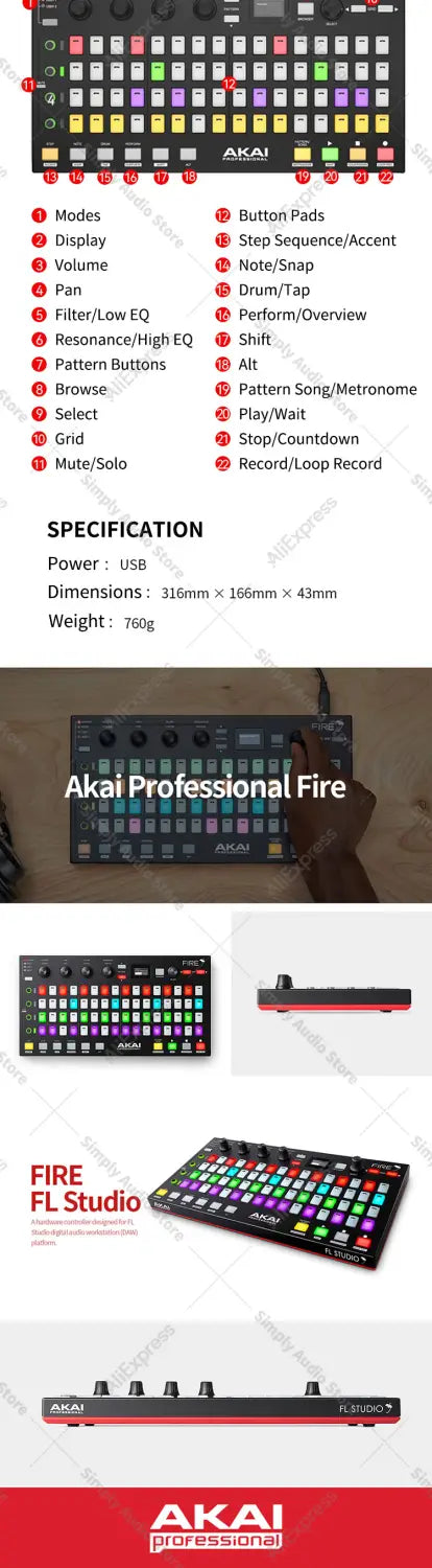 akai professional mpk mini play mk3 plus midi keyboard piano arranger music controller