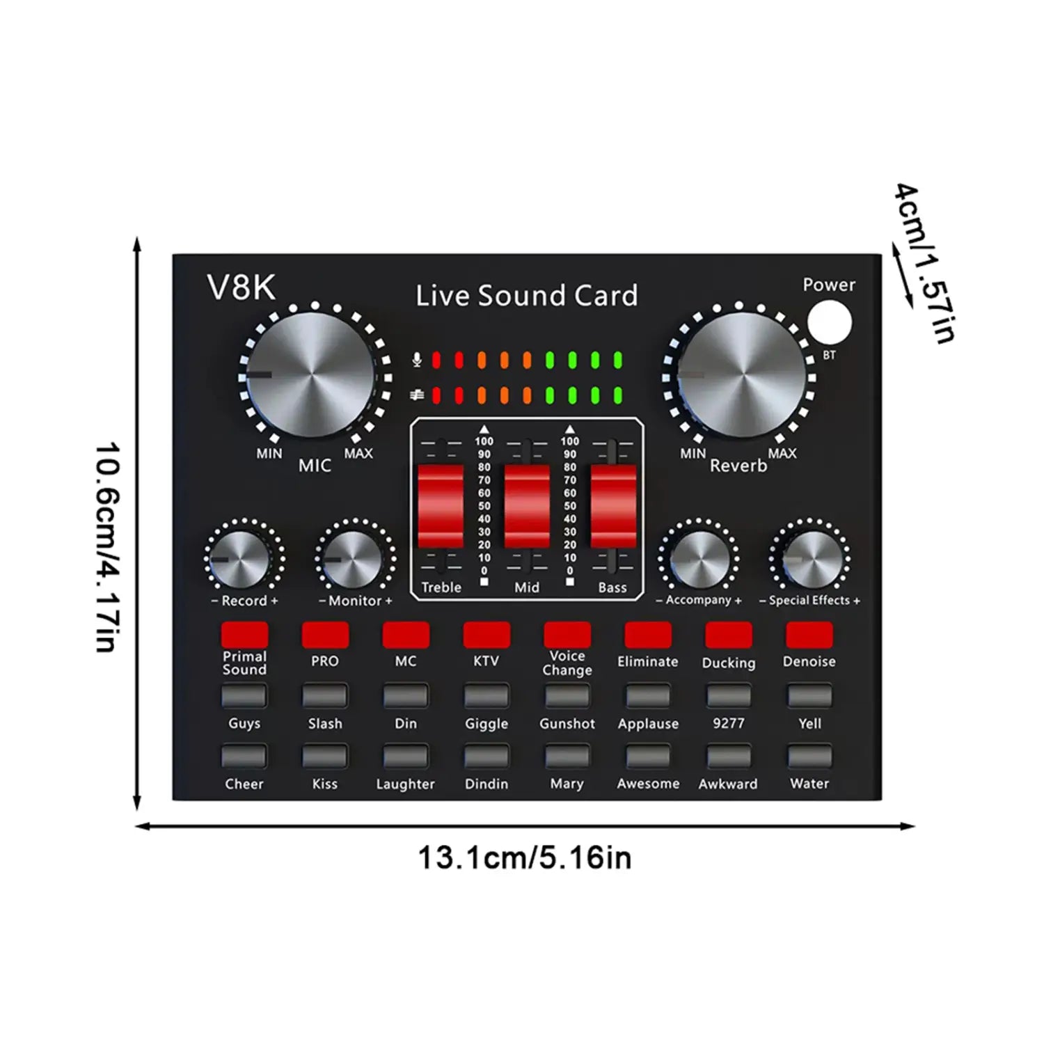 All-in-One Recording Studio Package Audio Mixer Podcast Equipment Bundle Voice Changer Microphone Kit for Live Streaming YouTube