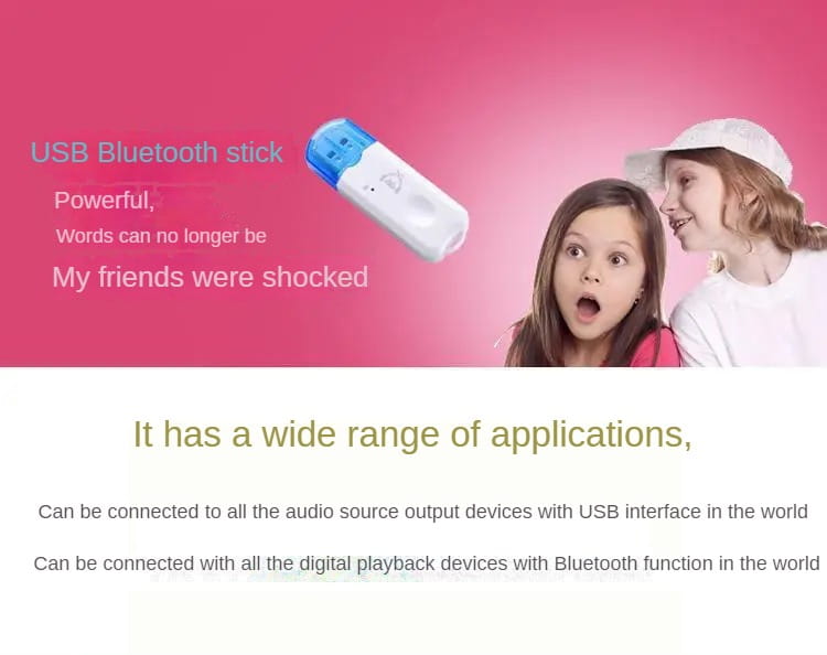 USB Bluetooth-Compatible Stereo Music Receiver Wireless Audio Adapter Music Speaker Receiver Adapter For Speaker For Phone Car
